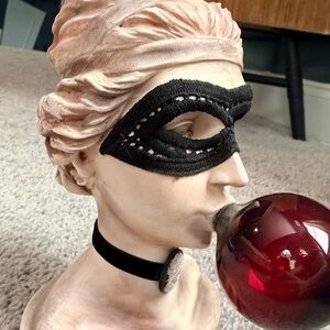 Ashland Decorative Bust with Black Lace Mask